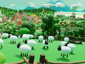 Slavic town 3D Model