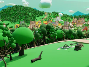 Slavic town 3D Model
