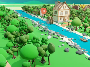 Slavic town 3D Model