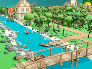 Slavic town Modèle 3D