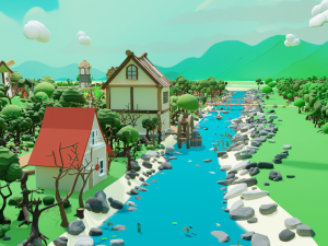 Slavic town Modèle 3D
