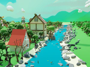 Slavic town 3D Model