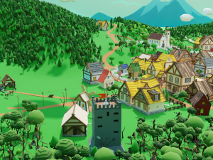 Slavic town Modèle 3D