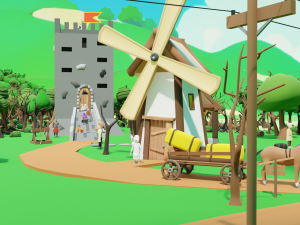Slavic town Modèle 3D
