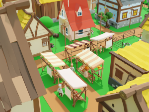 Slavic town Modèle 3D