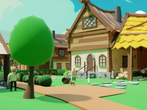 Slavic town Modèle 3D