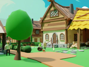 Slavic town 3D Model