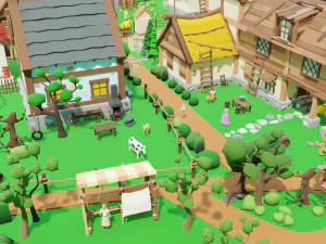Slavic town 3D Model