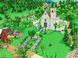 Slavic town 3D Model