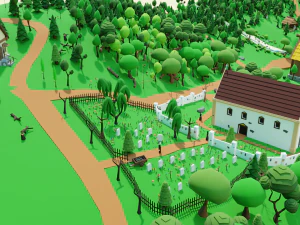 Slavic town 3D Model