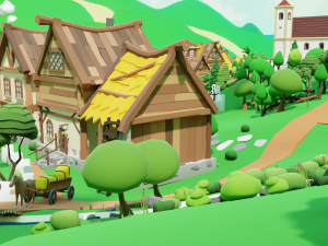 Slavic town Modèle 3D
