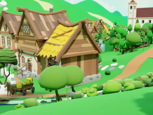 Slavic town 3D Model
