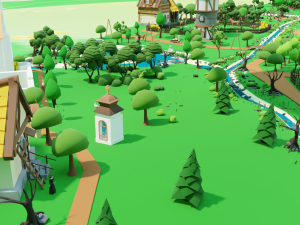 Slavic town Modèle 3D