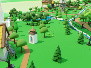 Slavic town 3D Model