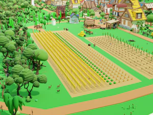 Slavic town 3D Model