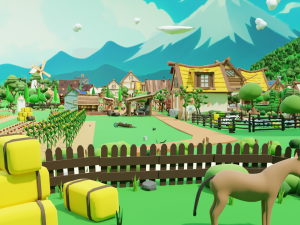 Slavic town Modèle 3D