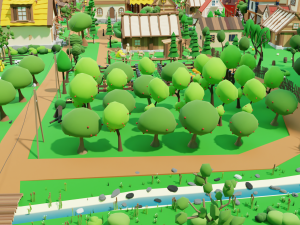Slavic town Modèle 3D