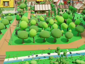 Slavic town 3D Model