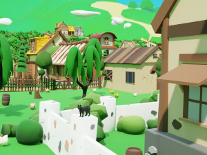 Slavic town 3D Model