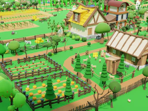 Slavic town 3D Model