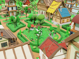 Slavic town Modèle 3D