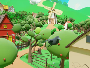 Slavic town 3D Model