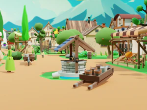 Slavic town 3D Model
