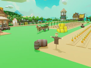 Slavic town 3D Model