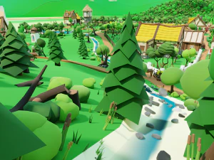 Slavic town 3D Model
