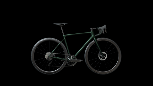 Black and green road best sale bike