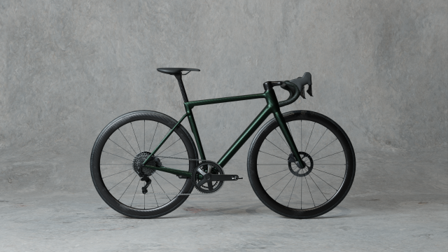 Dark green deals road bike