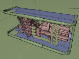 Sci-Fi Power Generator - box1 3D Модель