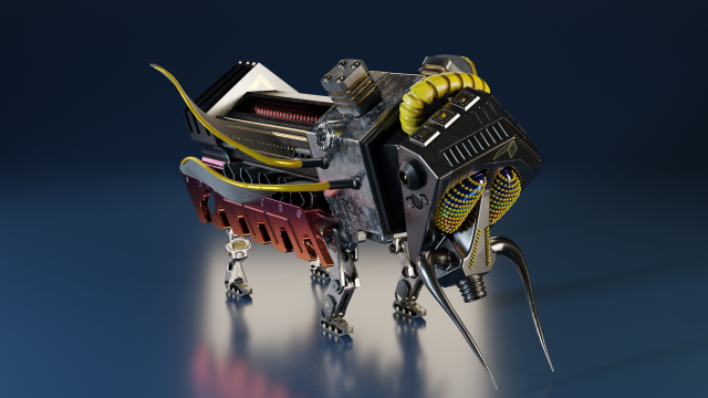 Robot Insect 3D 模型 .c4d .max .obj .3ds .fbx .stl .blend 