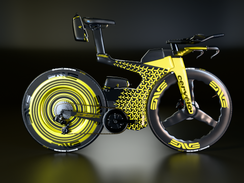 Cervelo P5x Low poly 3D Model