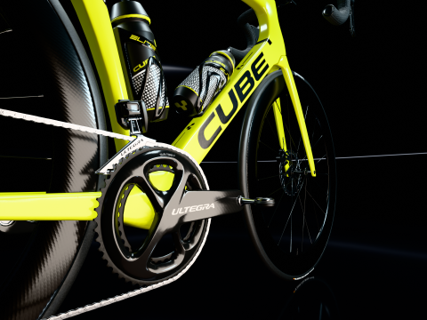 Cube Agree C62 Race Flashlimenblack 2025 roadbike 3Dモデル