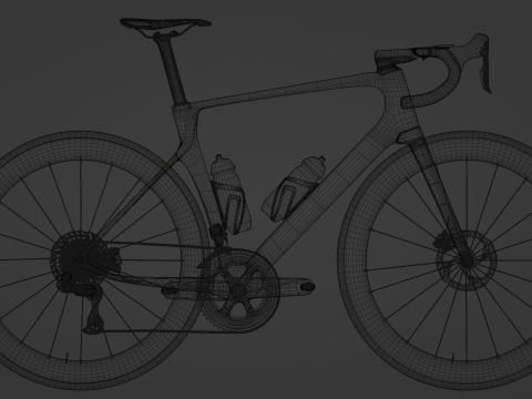 Cube Agree C62 Race Flashlimenblack 2025 roadbike 3Dモデル