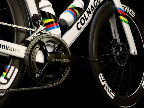 Bicicleta de carretera COLNAGO Y1Rs arco&iacute;ris edici&oacute;n Tadej Pogacar GOAT Modelo 3D