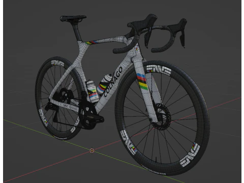 Bicicleta de carretera COLNAGO Y1Rs arco&iacute;ris edici&oacute;n Tadej Pogacar GOAT Modelo 3D