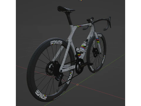Bicicleta de carretera COLNAGO Y1Rs arco&iacute;ris edici&oacute;n Tadej Pogacar GOAT Modelo 3D