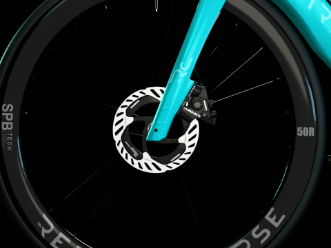 Bianchi Oltre RC 带有经典天蓝色涂装公路自行车 3D 模型