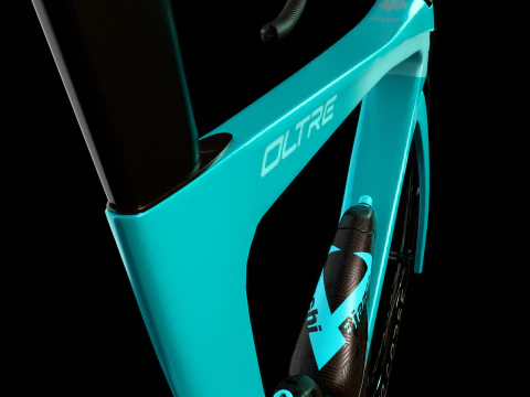 Bianchi Oltre RC 带有经典天蓝色涂装公路自行车 3D 模型