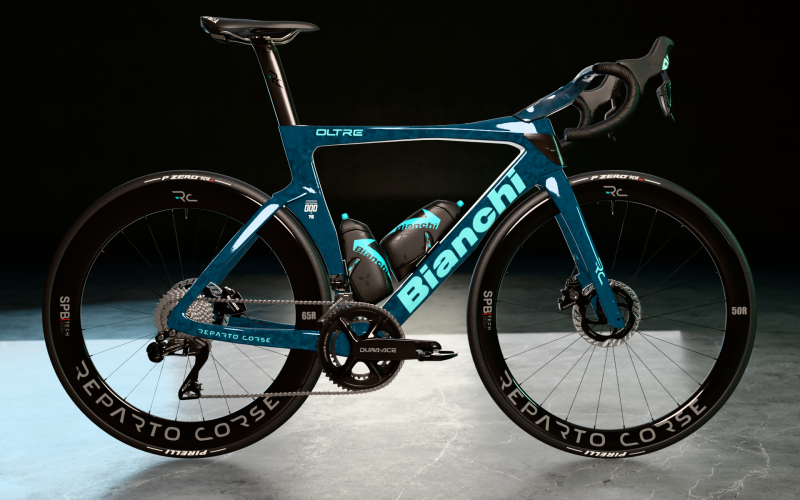 Bianchi Oltre RC with 140th anniversary livery roadbike 3D Model .c4d .max .obj .3ds .fbx .stl .blend