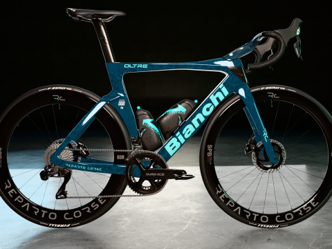Bianchi Oltre RC with 140th anniversary livery roadbike 3Dモデル
