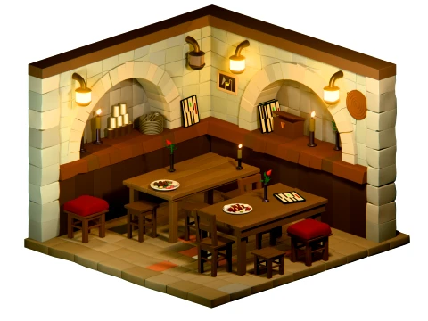 Mediterranean Eateries 3D Model