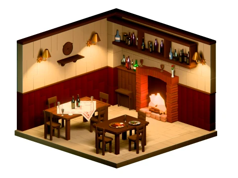 Mediterranean Eateries 3D Model