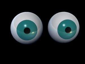 파란 눈 3D 모델