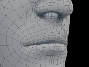male head rigged model 3D 모델