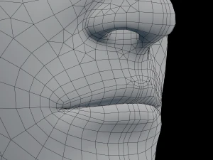 male head rigged model 3D Model