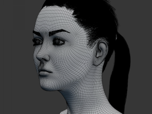 female head model Modelo 3D