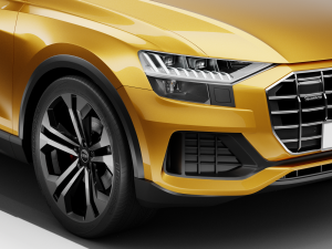 audi q8 2019 detailed interior 3D Model